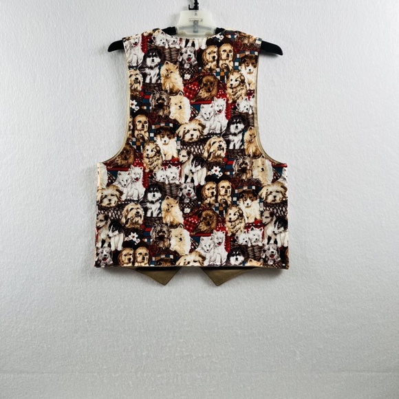 Vintage Faith Mountain Company Dog Collage Vest Unisex Dog Lover Retro - Picture 3 of 5